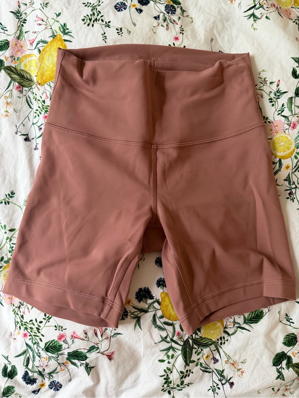 Lululemon High-Waist Active Bike Shorts - Dusty Rose